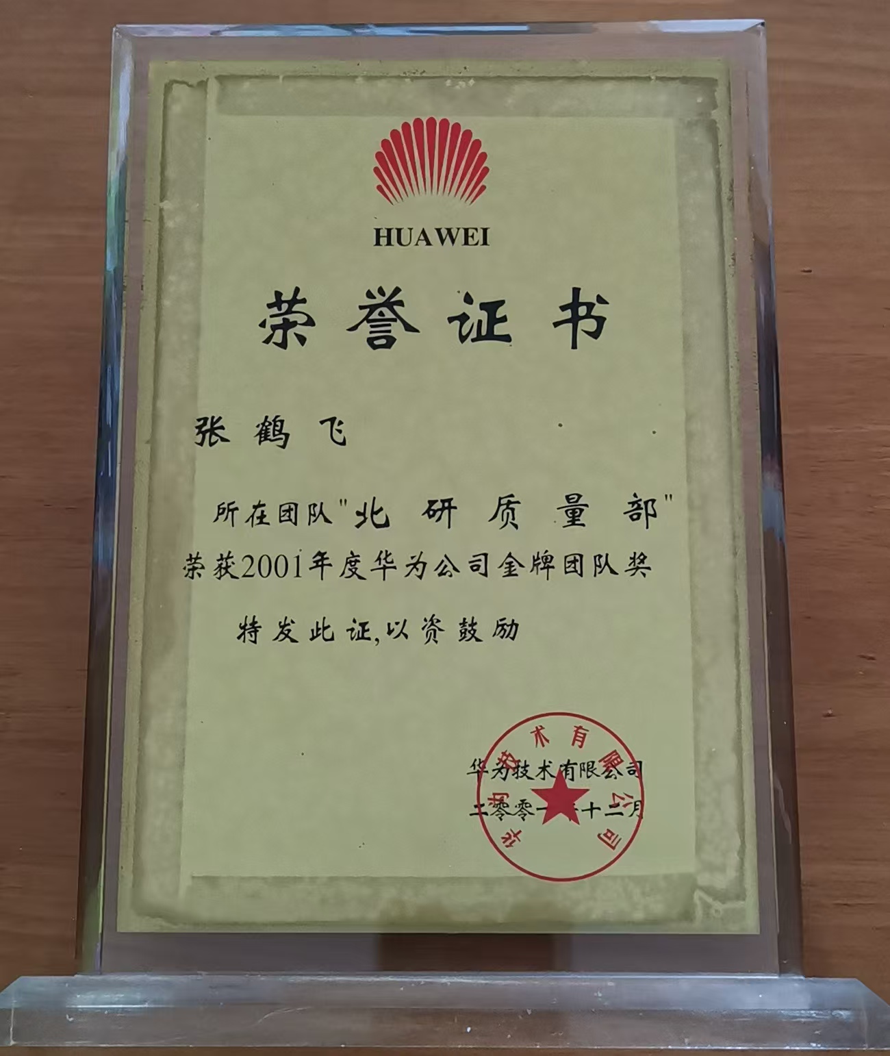 华为金牌团队奖